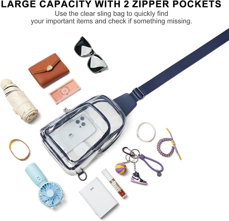 LATMAP Clear Bag for Stadium Events, Clear Purse for Women Stadium Crossbody Bag, Transparent Bag for Concerts Sports - Image 4